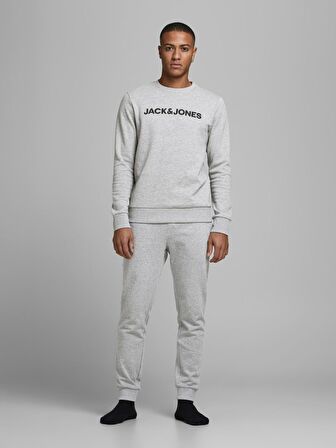 Jack&Jones Açık Gri-Melanj Erkek Eşofman Takımı 12182478