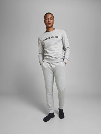 Jack&Jones Açık Gri-Melanj Erkek Eşofman Takımı 12182478