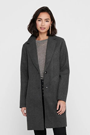 Only Kadın Onlcarrıe Çift Cepli Düğmeli Kaban 15213300 Koyu Gri