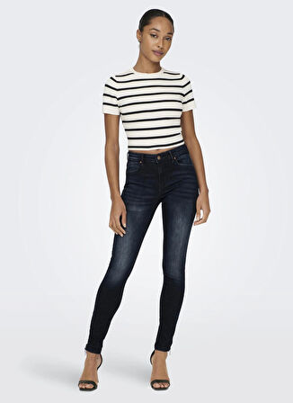 Only Yüksek Bel Dar Paça Dar Koyu Mavi Kadın Denim Pantolon ONLKENDELL REG SK ANKLE DNM TAI865