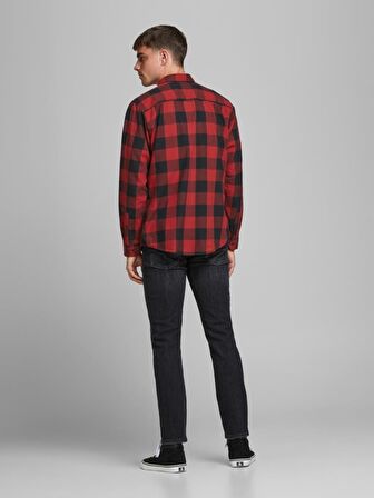 Jack&Jones Ekoseli Erkek Gömlek 12181602 KIRMIZI-M