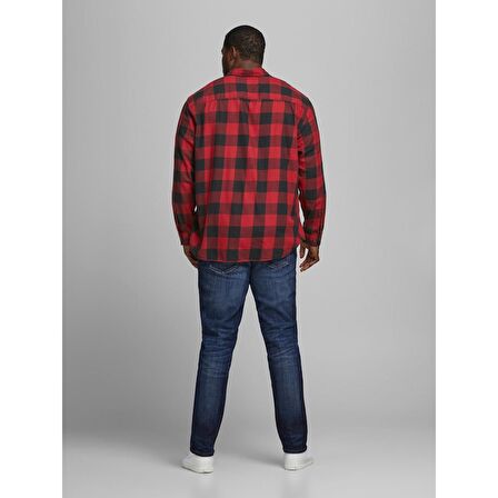 Jack&Jones Büyük Beden Kırmızı Erkek Oduncu Gömlek 12183107