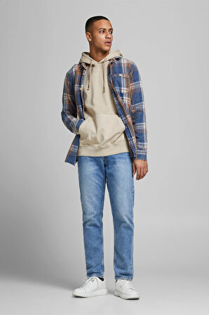 Jack & Jones Erkek Eskitme  Kapüşonlu Sweatshirt - 12174457