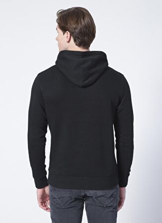 Jack & Jones 12152840 Jjecorp Logo Sweat Hood No Kapüşonlu Regular Fit Baskılı Siyah Erkek Sweatshir