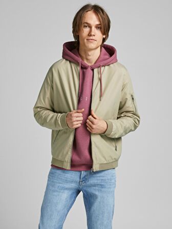 Jack&Jones Bej Erkek Bomber Ceket 12165203