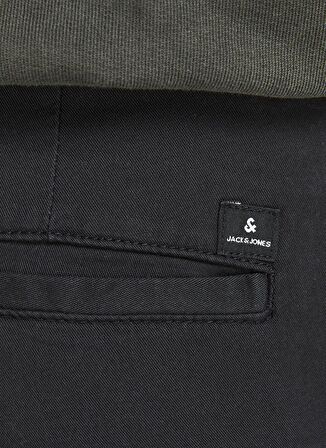 Jack & Jones 12186889_Jpstmarco Jjjoe Cuffed Akm  Normal Bel  Düz Siyah Erkek Kargo Pantolon