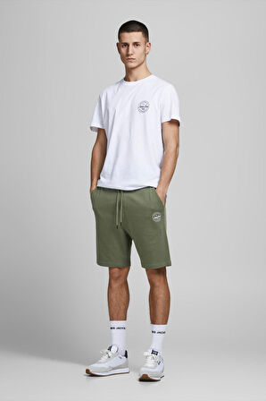 Jack & Jones Erkek Günlük Pamuklu Penye Şort 12182595
