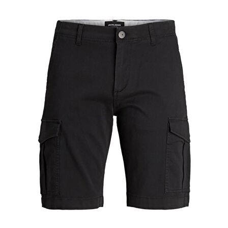 Jack & Jones Siyah Erkek Kargo Şort JPSTJOE JJCARGO SHORTS AKM