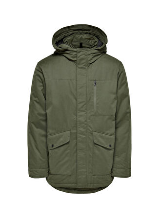 Only & Sons Yağ Yeşili Erkek Mont 22019342_ONSELLIOT PARKA OTW VD