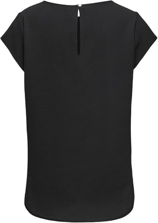 Only ONLNOVA LIFE LUX  S/S TOP SOLID Siyah Kadın T-Shirt 15222170