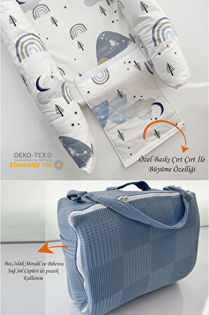 Çantalı Babynest Taşınabilir Anne Yanı İndigo Pike Babynest