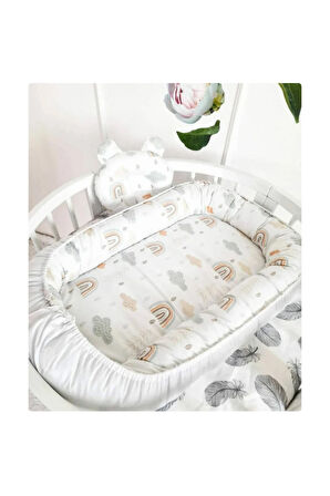 Bulut Tasarım Çift Taraflı Kullanılan Babynest Beyaz Renk