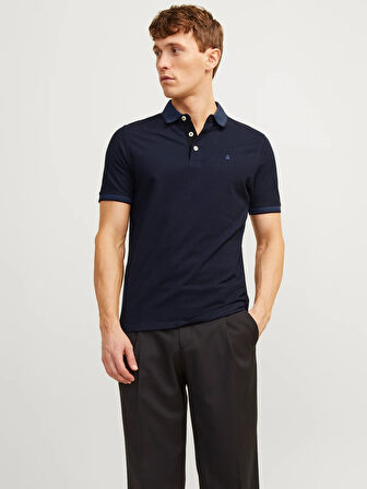Erkek JJEPAULOS POLO SS NOOS POLO T-Shirt-Koyu Lacivert | L