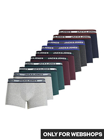 Jack Jones Solıd 10 Lu Paket Erkek Boxer 12189937