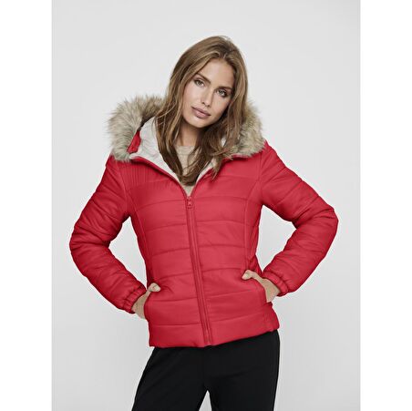 Only Kadın Mont Onldogukan Hood Fur Padded 15231669-GOJ