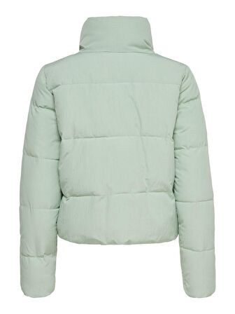 Only Onldolly Short Puffer Jacket Otw No Dik Yaka Normal Kalıp Düz Açık Yeşil Kadın Mont