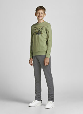 Jack & Jones Koyu Gri Erkek Çocuk Düz Eşofman Altı JPSTVEGA JJTRASH DGM LN JNR