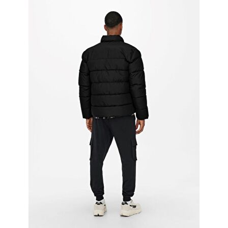 ONLY & SONS ONSMELVIN LIFE  PUFFER JACKET OTW VD siyah