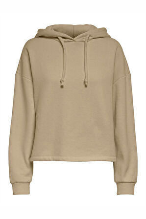 Only Kadın Kapüşonlu Pamuklu Sweatshirt - 15235571
