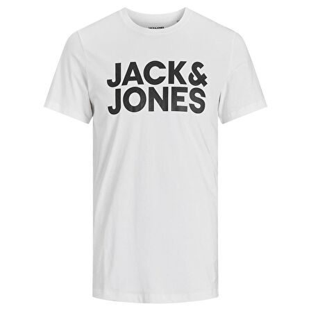 Jack&Jones Erkek Baskılı Tişört Büyük Logo 12151955 SİYAH-S