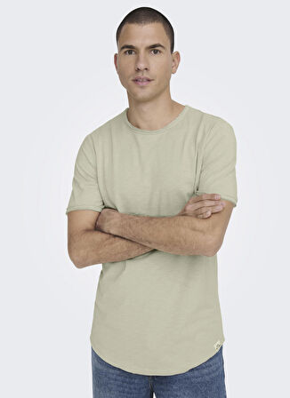 Only & Sons O Yaka Düz Taş Erkek T-Shirt ONSBENNE LONGY SS TEE NF 7822 NOOS