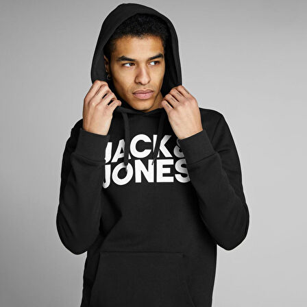 Jack & Jones Corp Logo Erkek Siyah Sweatshirt (12152840-B)