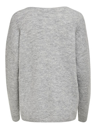 ONLCAMILLA V-NECK L/S PULLOVER KNT NOOS Kadın Gri Kazak - 15204588