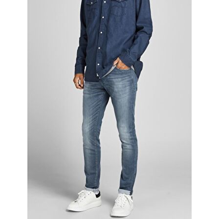 Jack&Jones Slim Fit Mavi Erkek Kot Pantolon 12194438