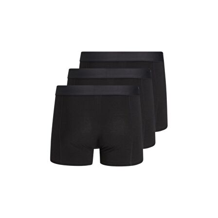Jack & Jones Erkek 3'lü Boxer 63412198852 Siyah