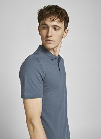 Jack & Jones Polo Yaka Düz Gri Erkek T-Shirt 12136516_JJEBASIC POLO SS NOOS