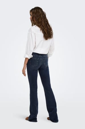 Only Onlblush Pamuklu Bol Paça Jeans Kadın KOT PANTOLON 15233833 KOYU LACIVERT