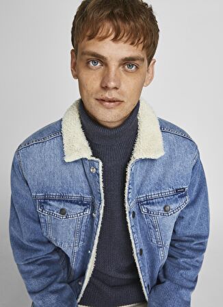 Jack & Jones Balıkçı Yaka Regular Fit Düz Koyu Lacivert Erkek Kazak 12199940_JPRBLUCARLOS KNIT ROLL NEC