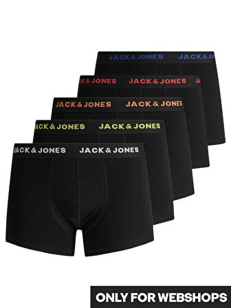 Jack Jones Black 5 Li Paket Erkek Boxer 12167028