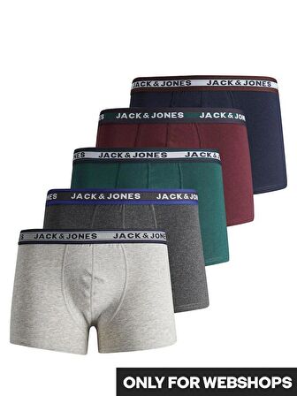 Jack Jones Black 5 Li Paket Erkek Boxer 12167028