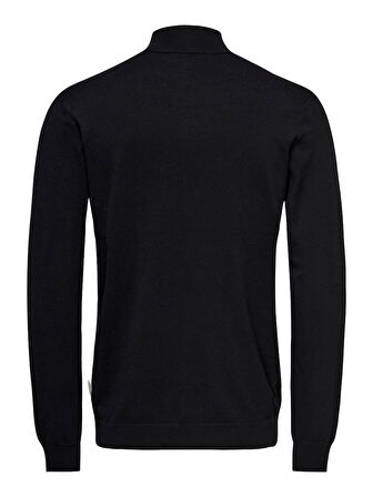 ONSWYLER LIFE REG 14 HALF ZIP KNIT NOOS Erkek Black Kazak - 22021264