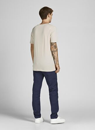 Jack & Jones Bisiklet Yaka Düz Bej Erkek T-Shirt 12156101_JJEORGANIC BASIC TEE SS O-