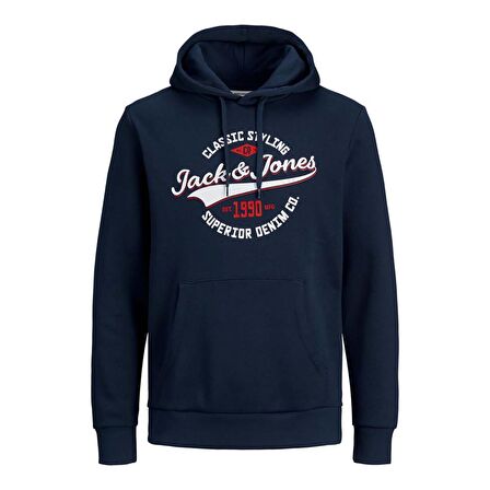 Jack & Jones Erkek Kapşonlu Sweatshirt 12189736