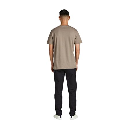 Jack & Jones O Yaka Regular Fit Baskılı Kahve Erkek T-Shirt - 12205957_Jorjungle Script Tee