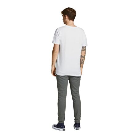 Jack & Jones 12206628_Jconate Ss Tee Crew Neck O Yaka Regular Fit Baskılı Beyaz Erkek T-Shirt
