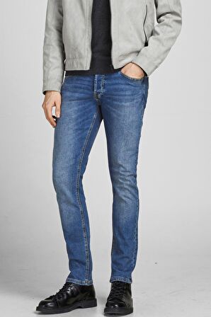 Jack & Jones Düşük Bel Skinny Fit  Erkek Denim Pantolon 12184473_JJIGLENN JORIGINAL MF 031