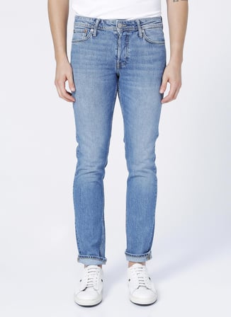 Jack & Jones 12207335_Jjiglenn Jjoriginal Cj 258 Düşük Bel Skinny Fit Düz Erkek Denim Pantolon