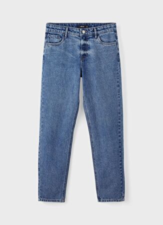 Lmtd Mavi Erkek Çocuk Boru Paça Uzun Düz Denim Pantolon NLMNIZZA DNM DAD PANT NOOS