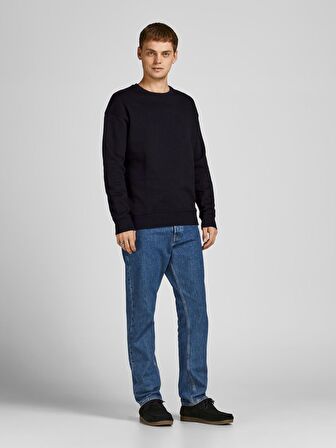Jack&Jones Bisiklet Yaka Siyah Erkek Sweatshirt 12208182