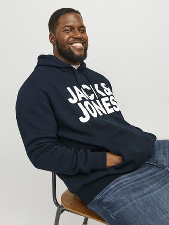 Jack Jones Coro Logo Büyük Beden Erkek Sweat 12163777