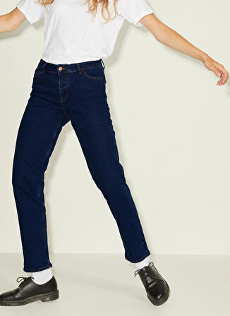 JJXX   Koyu Mavi Kadın Denim Pantolon JXSEOUL STRAIGHT MW CC3001 NOOS