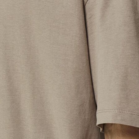Jack & Jones Bisiklet Yaka Baskılı Kahve Erkek T-Shirt 12185628_JORBRINK TEE SS CREW NECK