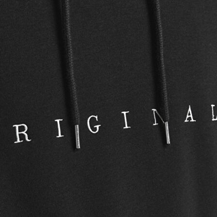 Jack & Jones Kapüşonlu Regular Fit Siyah Erkek Şardonlu Sweatshirt 12176864_JORCOPENHAGEN SWEAT HOOD N