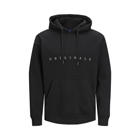 Jack & Jones Kapüşonlu Regular Fit Siyah Erkek Şardonlu Sweatshirt 12176864_JORCOPENHAGEN SWEAT HOOD N