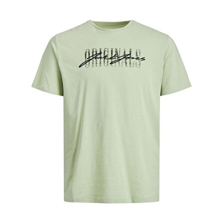 Jack & Jones Erkek Baskılı Bisiklet Yaka T-Shirt 63412205957 Yeşil