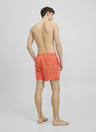 Jack & Jones 12202956_Jpstcrete Jjswim Akm  Normal Bel  Desenli Açık Kırmızı Erkek Şort Mayo